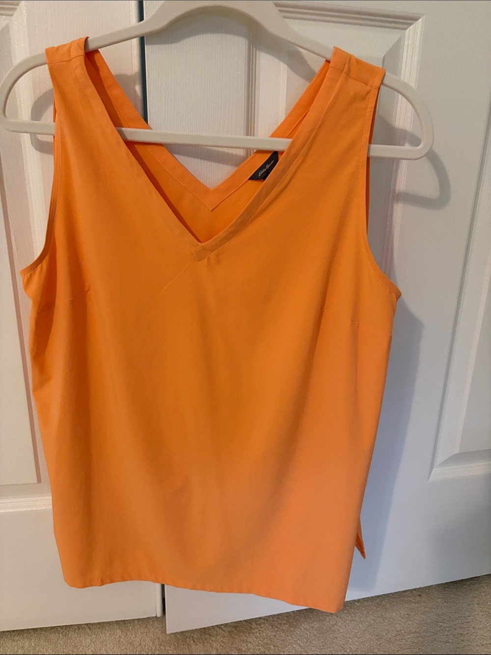 Eddie Bauer Bright Orange V-Neck Sleeveless Camisole